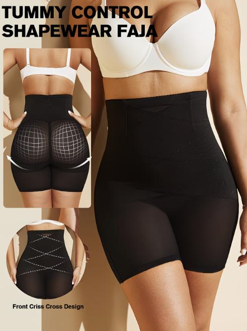 Women's Shaping Shorts Designed for Waist Support, Breathable Mesh Fabric Tummy Control Butt Lifting Shorts