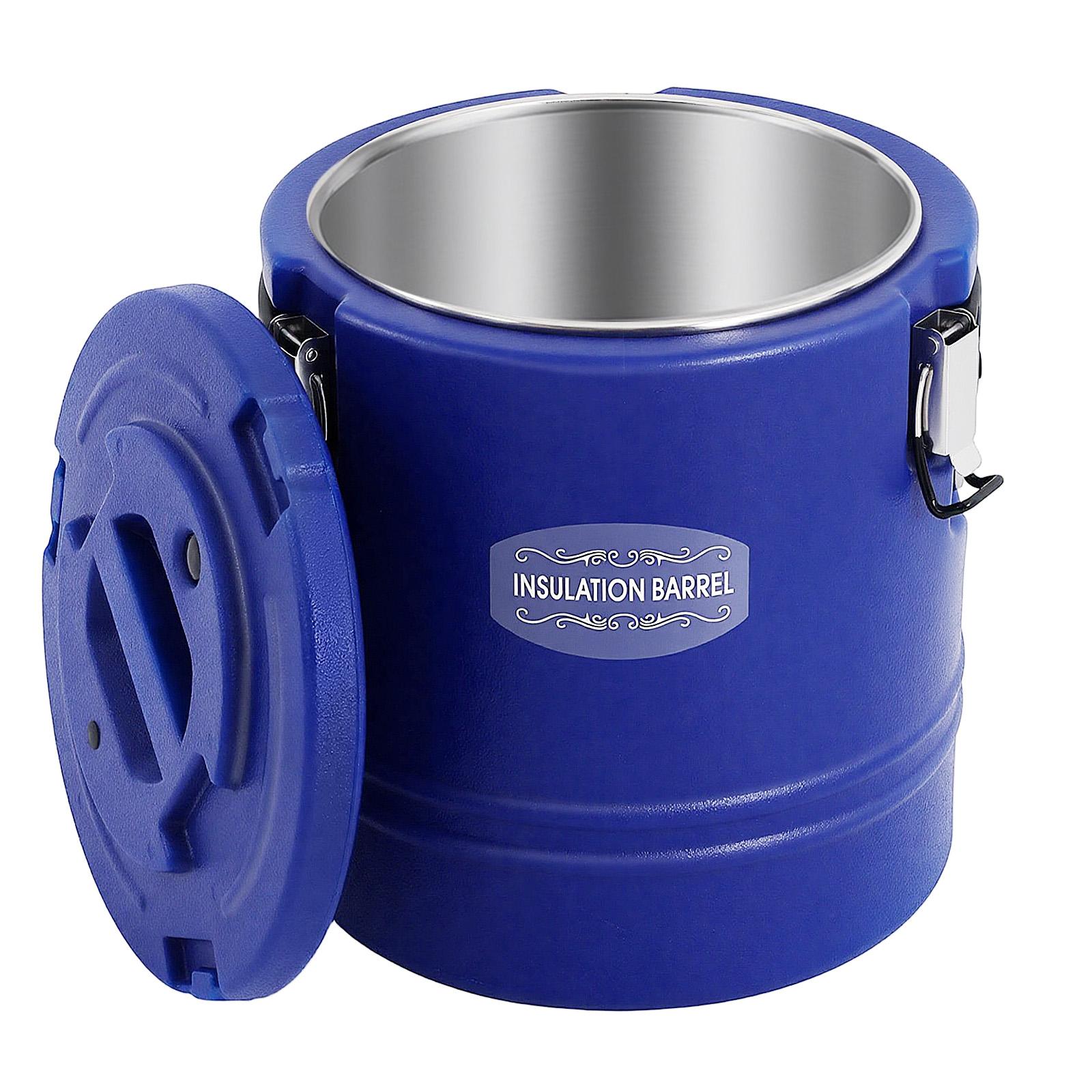 15.85Qt Insulated Bucket with Sealed Lid & Locking Buckles, 3-Layer Stainless Steel & PU Foam Cooler/Warmer, Portable Hot/Cold Food Container for Outdoor Picnic Party Catering Home Kitchen