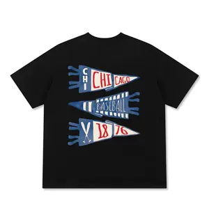 Relaxed Fit Chicago Baseball shirt Cotton Tee Graphics