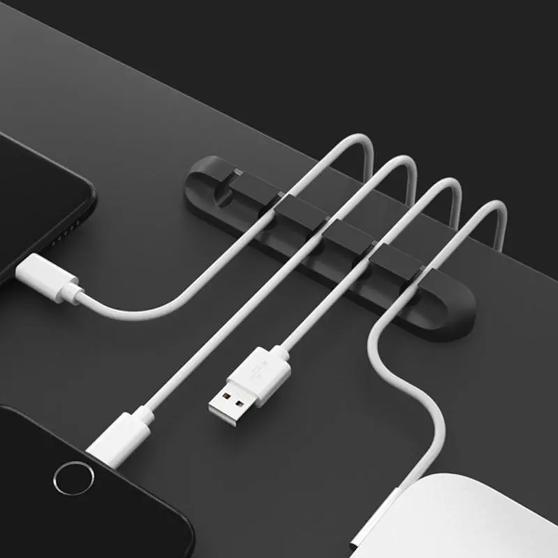 Silicone Cable Holder, Multifunctional Cable Tie, 1 Count Flexible Cable Management Clips, Cable Organizer, Desk Organizer for Home Office, Office Accessories, Office Gadgets, Desk Accessory