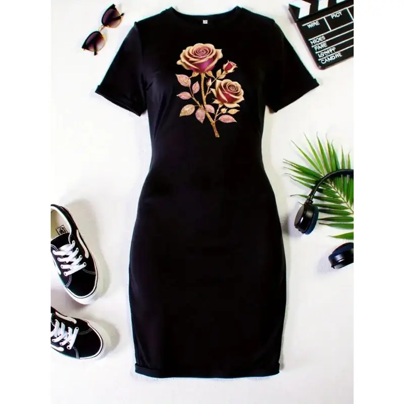 short dress lady v neck PRETTYGARDEN Women's Short Sleeve Mini Dress Summer V Neck Hollow Out main image 1