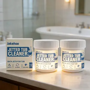 2-Pack Jet Bath Tub Cleaner Tablets (12pcs*2), Deep Cleaning, Stain Removal, Enhances Shine, Renews Surface Scale and Dirt