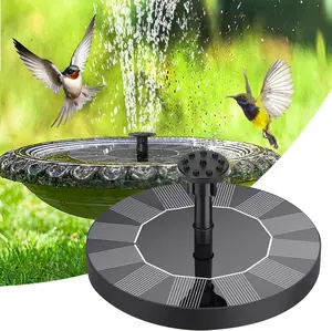 Solar Fountain, Bird Bath Fountain Pump with 8 Nozzles, Floating Solar Powered Water, Outdoor Freestanding DIY Submersible for Pond, Pool, Patio, Garden, Fish Tank, Aquarium Decor