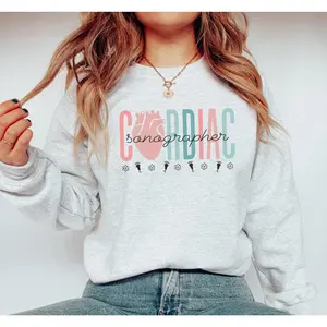 Cardiac Sonographer T-Shirt or Sweatshirt, Cardiac Sonographer shirt,  Cardiac Sono Tech shirt, Echo Tech hoodie• Echocardiography Technician Cotton