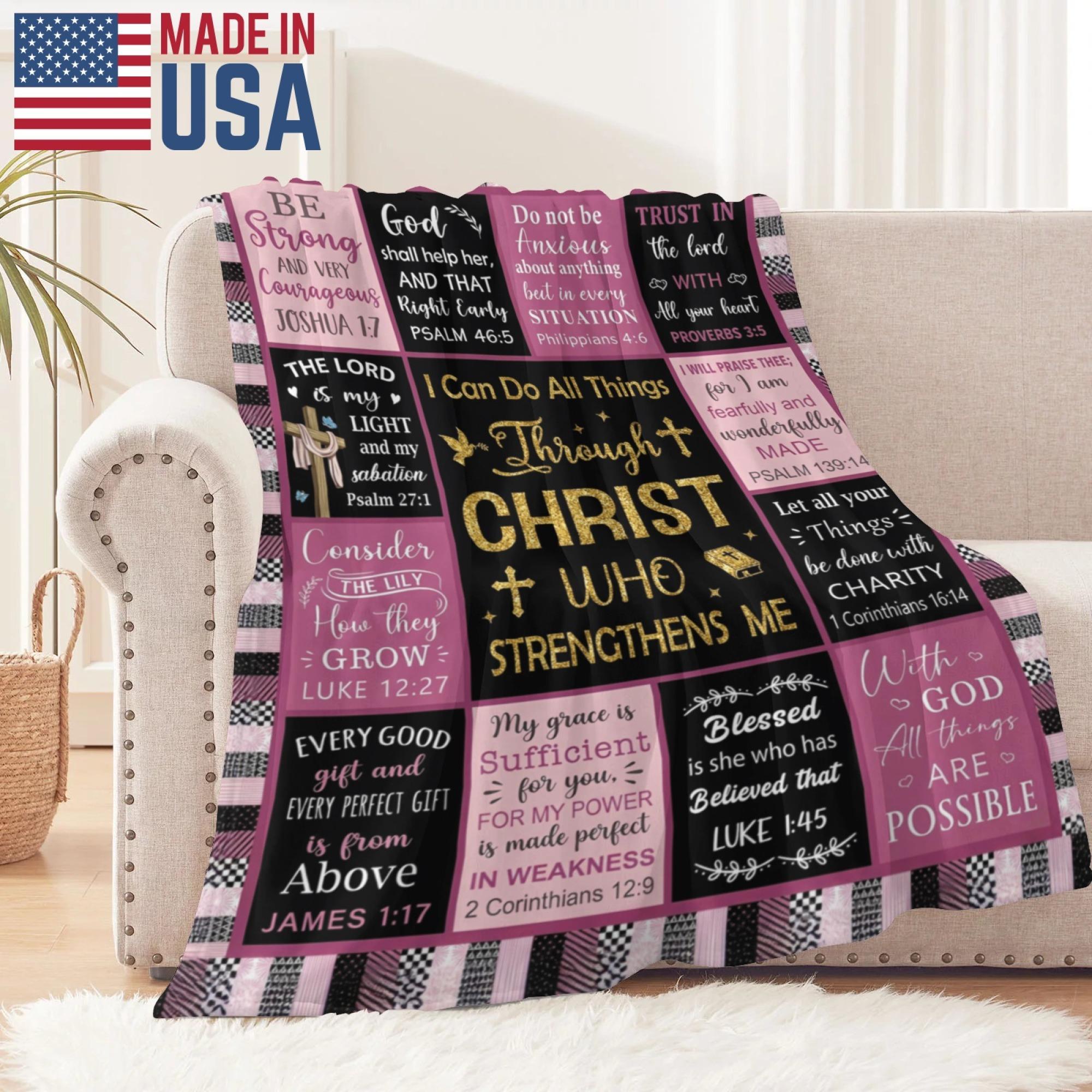 Christian Gifts for Women, Baptism Gifts for Girls, Catholic Religious Gifts for Women, Spiritual Inspirational Gifts for Woman, Confirmation Gifts for Girls, Christian Blanket 50" X 60" cooling Christian Gifts for Women, Baptism Gifts for Girls, Catholic Religious Gifts for Women, Spiritual Inspirational Gifts for Woman, Confirmation Gifts for Girls, Christian Blanket 50" X 60" cooling