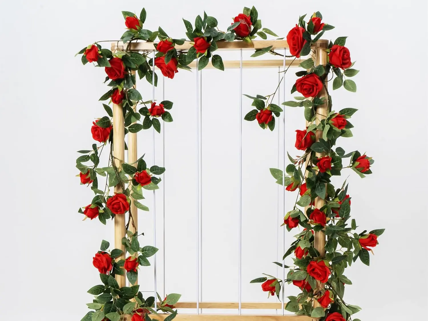 6ft Silk Artificial Rose Vine Garland, Decorative Artificial Pink Flower Arrangement for Wedding Party Decor, Hanging Table & Outdoor Home Decor Supplies (Pack of 1)