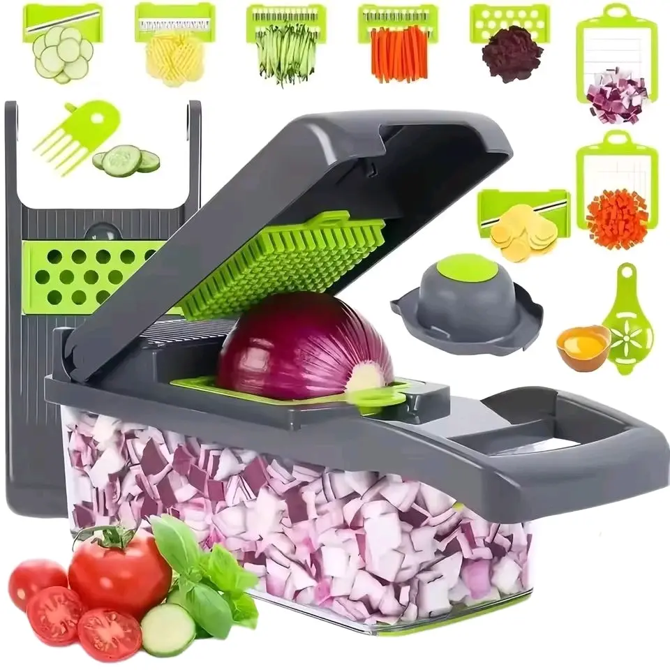 Multifunctional Kitchen Vegetable Chopper - Veggie Slicer, Cutter, Grater Plate for Food Preparation, Essential Kitchen Utensil