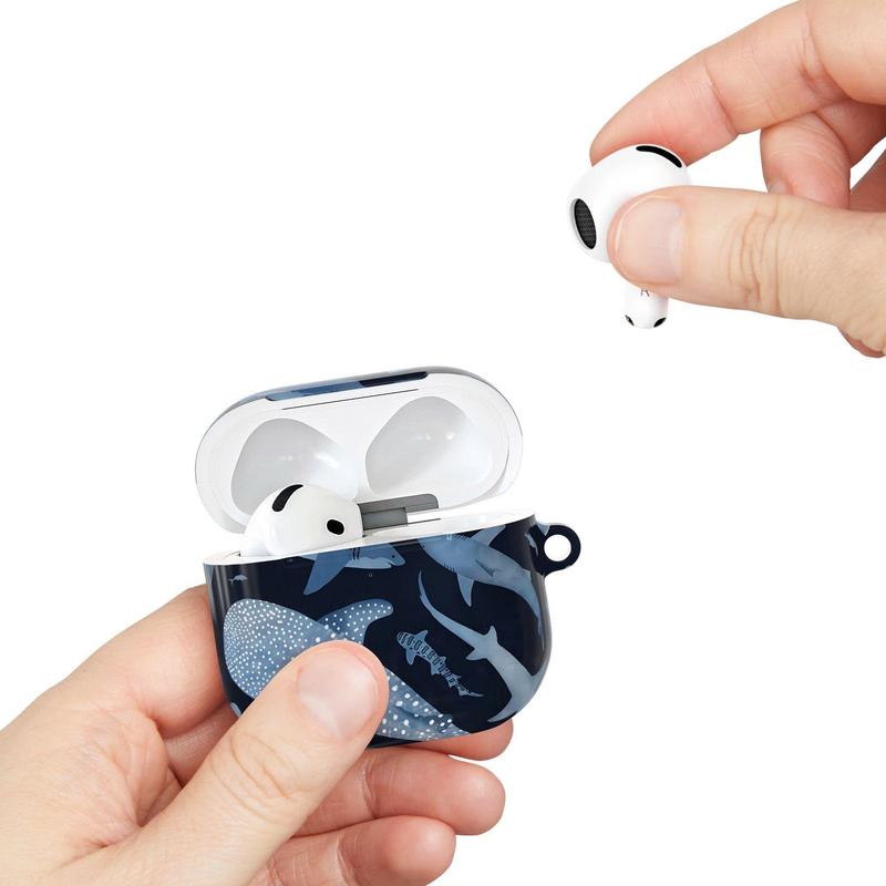 Blue Ocean Whale Shark AirPods Case – Marine Life AirPods Cover for AirPods 4 Airpods 3 AirPods 1st Gen 2nd Gen Airpods Pro 2 AirPods Pro Gen 3 | Under the Sea Ocean Theme, Cute Gift for Ocean Lovers Men Women Him Her | Aesthetic Beach Vibes