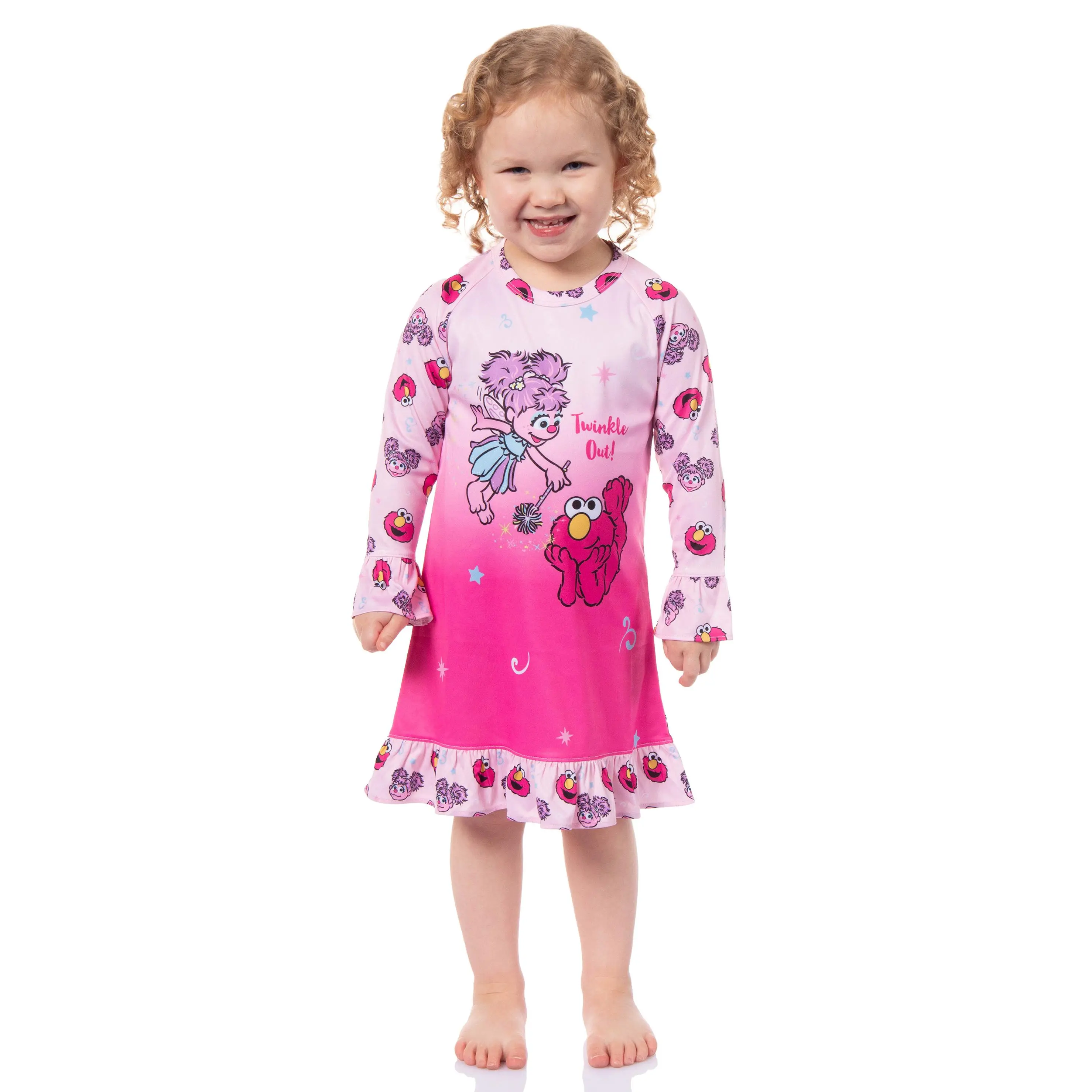 Sesame Street Girls' Twinkle Out Elmo Abby Cadabby Sleep Pajama Dress Nightgown Sesame Street Girls' Twinkle Out Elmo Abby Cadabby Sleep Pajama Dress Nightgown