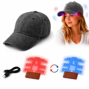 Laser Hair Regrowth Cap, Multifunctional Massage Cap, Adjustable Red and Blue Light, Equipped with 850nm Infrared Light Technology to Promote Hair Health and Growth—A Convenient Hair Care Solution