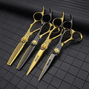 Gold Plating Hair Scissors Professional Cutting Thinning Hairdressing Shears