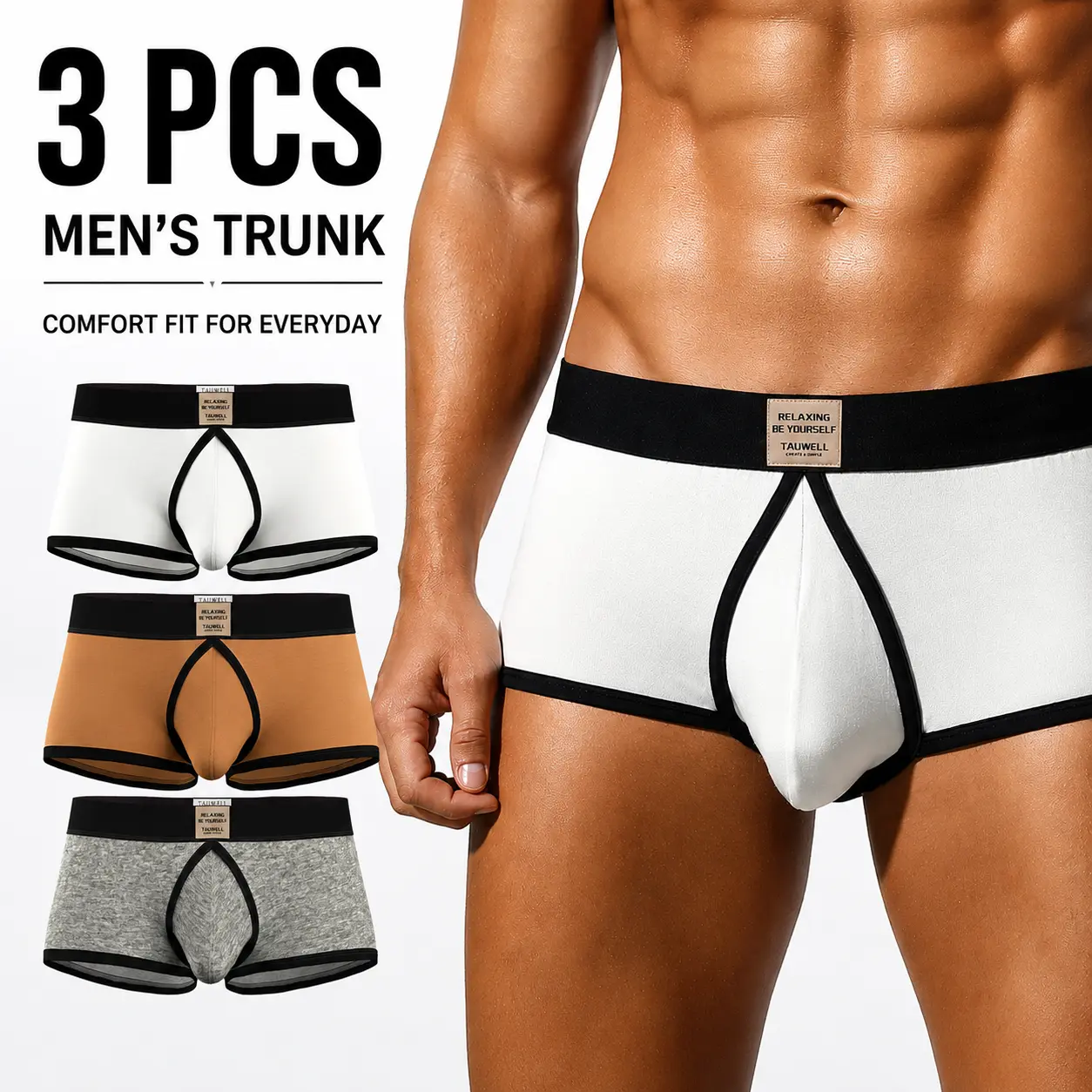 1/3 PCS Mens Boxer Briefs, Cooling 3D Contour Design, Lightweight Breathable Seamless Comfort, No Ride Up Underwear, Daily Wear & Sports for Men low rise stylish