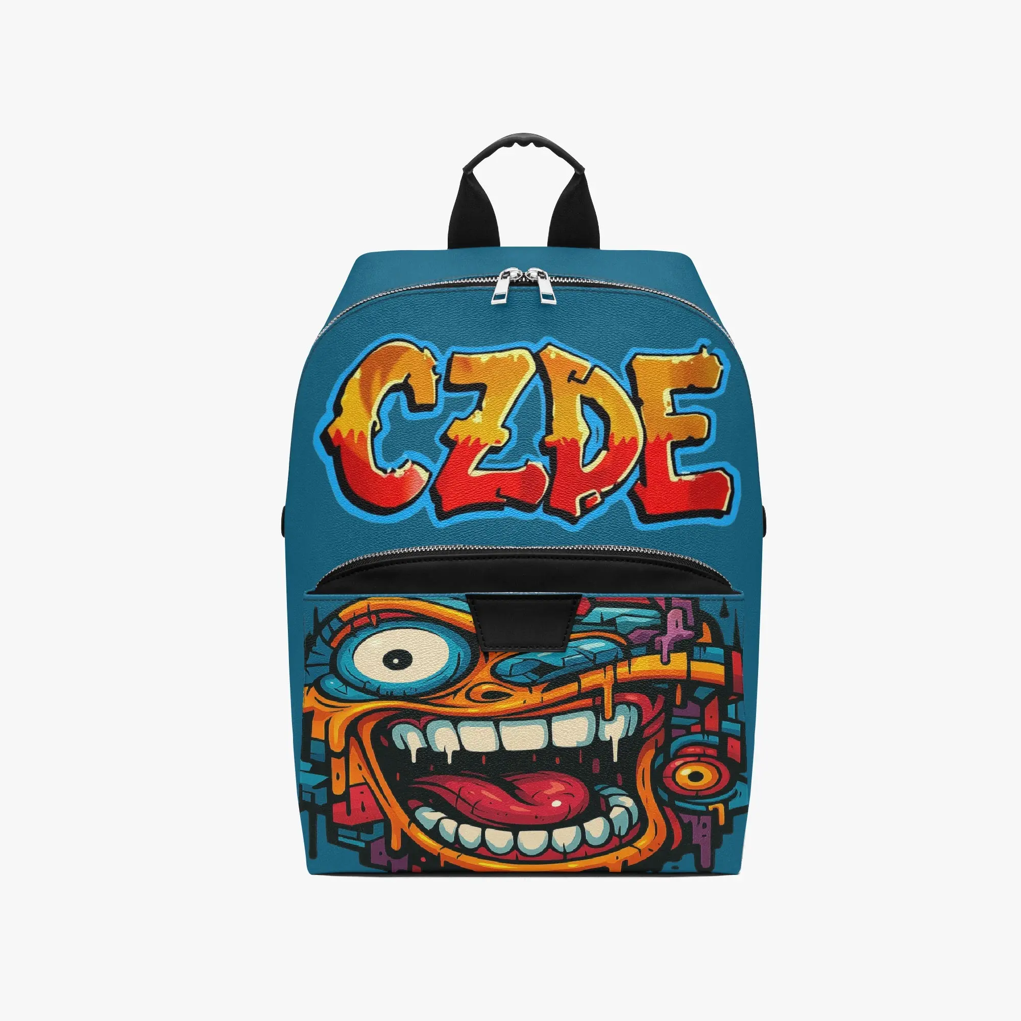 CZDE Urban Graffiti Backpack – Colorful Street Art School & Travel Bag