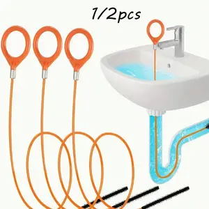 1pc Drain Unclogging Tools, Drain Cleaner Hair Unclogging, Shower Drain Unclogging Tools, Sink Unclogging, Drain Hair Remover, Kitchen, Drain Opener