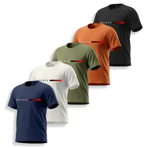 Pack of 5 summer men’s T-shirts—ideal for casual wear, outdoor activities, workouts, running, cycling, and relaxed summer outfits. Men’s short sleeves, summer short-sleeve shirts, menswear; a great gift for him.