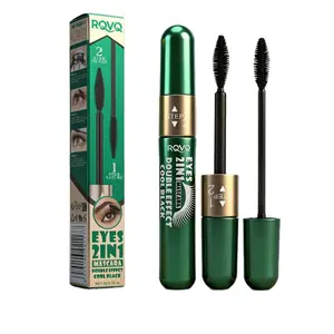 Double-effect eyelash primer, non-smudging, waterproof, dense and curled natural mascara, two-in-one.