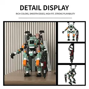 Titanfall Mech BT-7274 Building Blocks, 1057 Pieces Puzzle Toy, Interactive Cockpit with Figure, Ideal Gift for Boys' Birthday