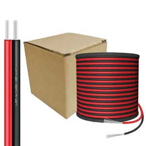 1 box 18/20/22 AWG PVC tinned copper Electrical Wire Kit, 10m/20m/30m/50m Red and Black double parallel wire, For DIY Projects, Home Electrical, Power Wiring,Car Speaker Wire, LED Wire,3D Printer,electronic equipment