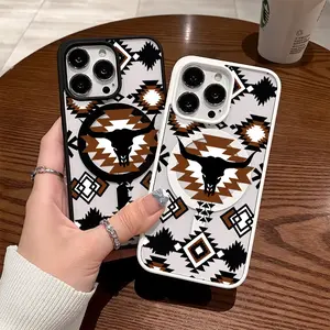 Premium Magnetic Case for iPhone11/12/13/14/15/16/17/promax Western Elements Bullhead y2k cased MagSafe Ready, Anti-Fall, Springtok and Ultra-Thin Design |   Perfect for Everyday Use Protector Screen Protector Aesthetic Resistance Protection Protective