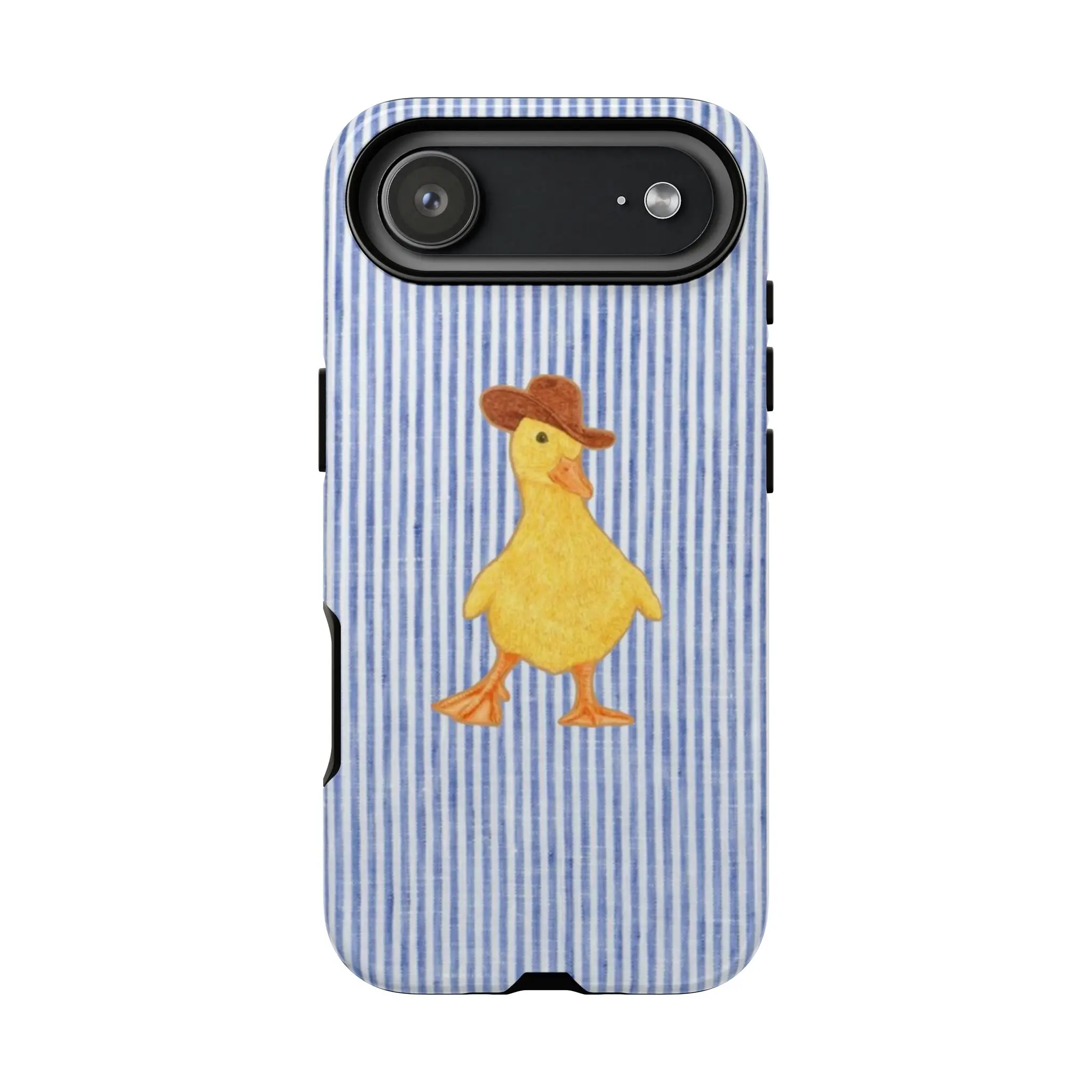 Cowboy Duck iPhone Case, Cute Western Duck Phone Cover, Aesthetic Blue  Stripe Design, Compatible with iPhone 17 16 15 14 13 12 11 Pro Max Plus Air  - TikTok Shop