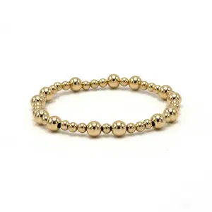 The Charleston 4x6  14k Gold filled Beaded Bracelet