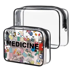 High-Quality PVC Zipper Makeup Bag for Women & Girls, Large Capacity Travel Organizer, Easy-Clean Tsa Certified Daily Use Pouch, Cosmetic Pouch, Makeup Storage Bag, Cosmetics Organizer
