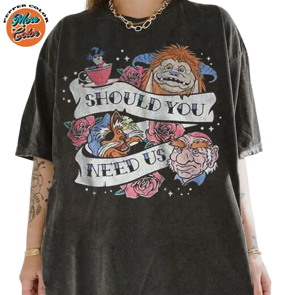 Should You Need Us Vintage Shirt, Labyrinth Sweatshirt, Cotton Unisex T-shirt, Crew Neck, Size S- 3xl, Menswear Top, Womenswear Top Underwear Streetwear