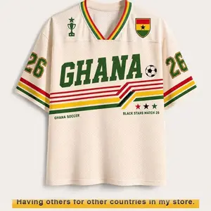 Ghana Retro Black Stars Soccer Jersey - Custom Name & Number Football Fan Collectible Gift