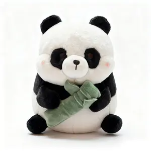 Soft 7.8" Panda Plush Stuffed Animal, Cute Plushies for Animal Themed Parties, Teacher Student Awards, Interactive Animal Toys for Babies, Boys, Girls, Great for Nursery & Bed Decor