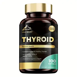 Thyroid Support Supplement with Iodine L Tyrosine Ashwagandha and Bladderwrack 100 Capsules