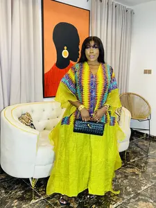 Amira Boubou Dress - Oversized Ankara Kaftan for Women | One Size Fits S-2X | 62” Length | Tall Girl Friendly | Ankara & Organdy Material | Stylish & Comfortable