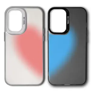 Red And Blue Heart Phone Cases for iPhone 11-17 Pro Max/ Plus/ Samsung S22-S25 Ultra Protective Case - Shockproof Cover, Couple Gift, BFF Gifts