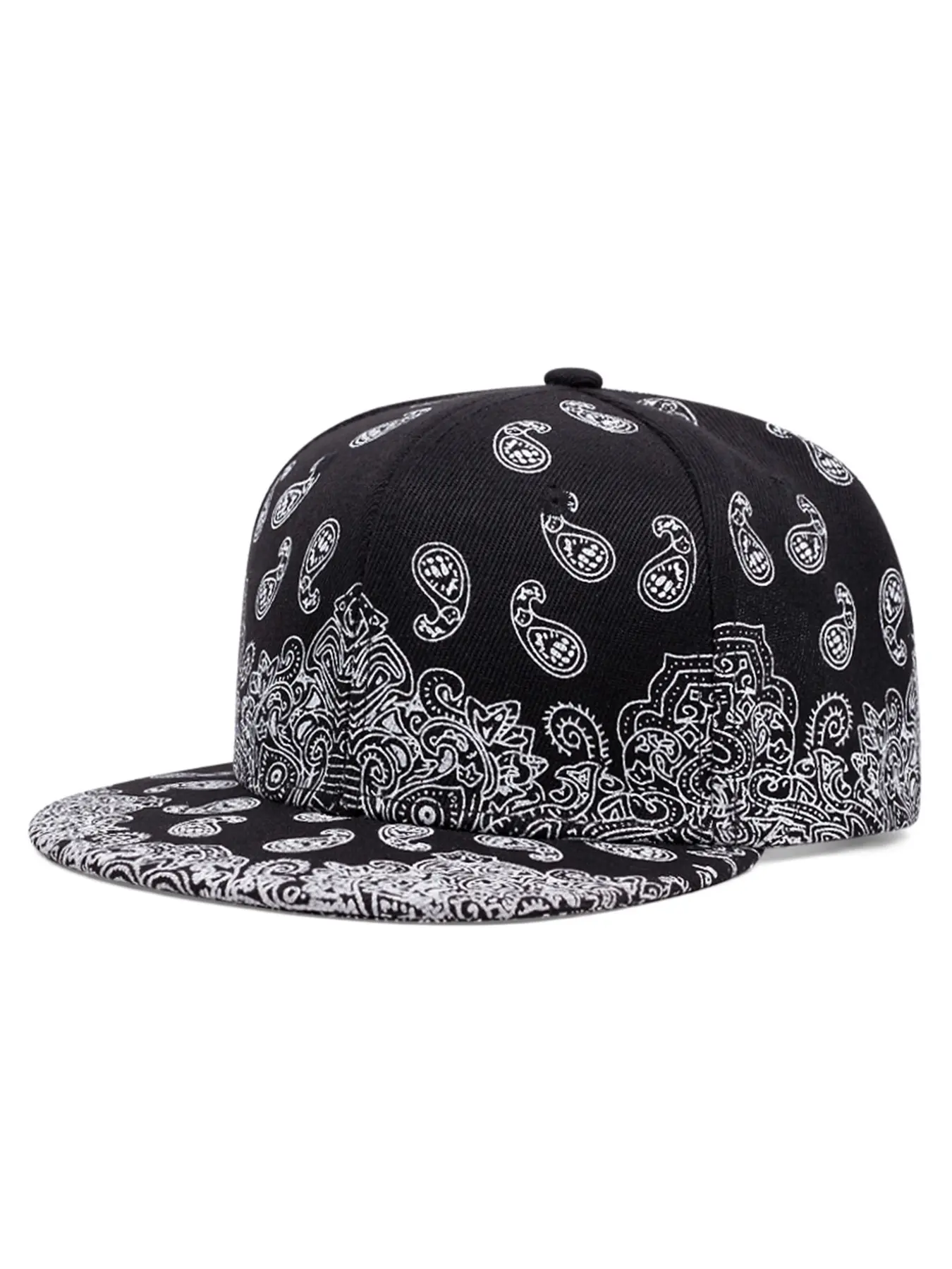 2025 New Fashionable Personalized Decoration Baseball Hat Paisley Pattern Printed Street Trend Skateboarding Hat Outdoor Daily Life Commuting Sunshade Hat Unisex Casual Sports Skateboarding Hat Creative Flat Edge Hat