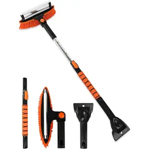 41" Extendable Ice Scrapers for  Windshield 2-in-1 Snow Brush for  Snow Scraper for  Snow Scraper and Drush with   Grip for , , SUVs with 360? Pivoting Brush