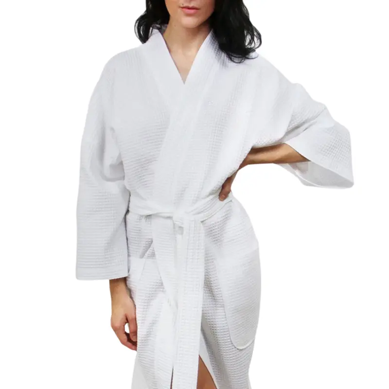 Giovanni Waffle Spa Robe - 100% Egyptian Cotton Unisex Design with Adjustable Belt & Large Pockets for Soft Comfortable Loungewear