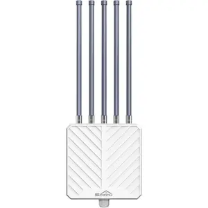 SQECH AX3000 Outdoor WiFi Extender Dual Band Wireless Access Point with 5x8dBi Antennas 48V PoE Adapter IP67 Waterproof Supports 256 Devices for Farm Courtyard Campground