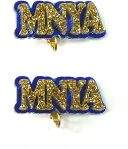 Custom Clip-On Earrings with Personalized Name – No Piercing Nameplate Earrings, Laser Cut Jewelry, Gift for Girls, Teens, Women, Statement Fashion Accessory