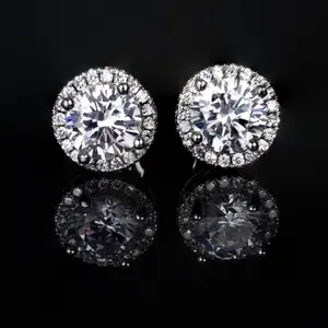 925 Silver Moissanite Stud Earrings | Unisex Classic Design | Ideal Gift for Daily & Gifting