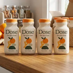 Dose Herbal Liver Detox Liquid Shots, Milk Thistle, Turmeric Curcumin & Ginger, Gut Health, Digestion & Daily Cleanse Support, 2 oz bottle