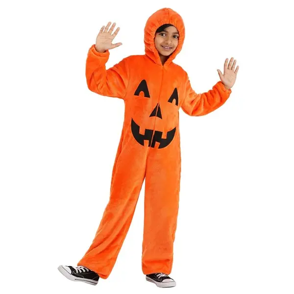 Kid's Jack-o-Lantern Onesie Costume