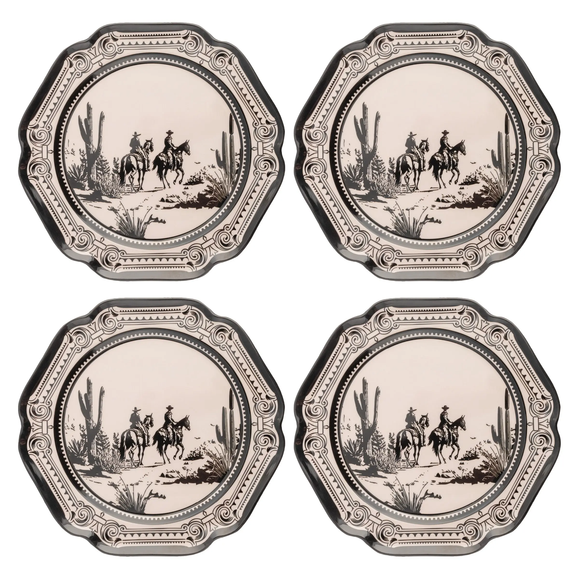 Gothic Cowboy Melamine Salad Plates