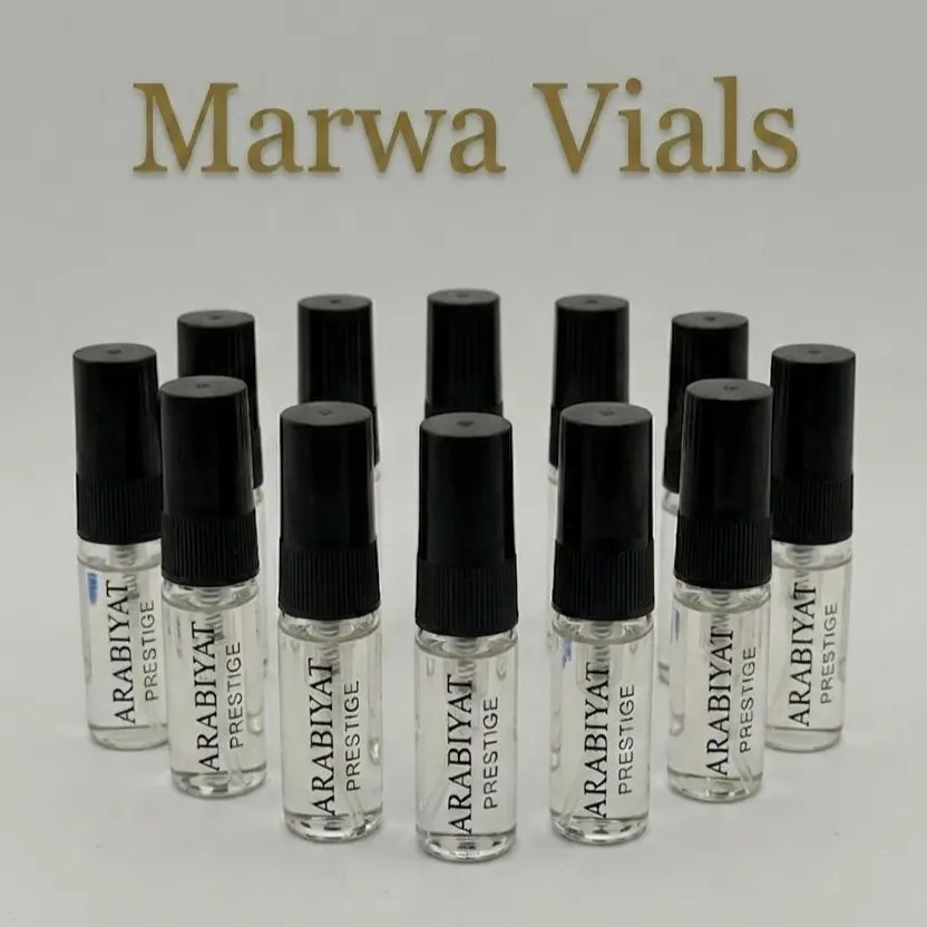 Vials Arabiyat Prestige Marwa 3ML*8pack EDP Spray for Men Bergamot Amber Vetiver Incense Blend Contemporary Eau De Parfume Long Lasting Summer Fragrance 8 Pack