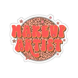 Cheetah Retro Makeup Artist Sticker
