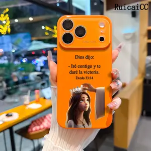 Jesus Crowned Princess Bible Verses Exodus 33:14 Smartphone Casing, Full Camera Lens Protection Cellphone Accessory for iPhone 17 Pro Max,16,15 Plus,14,13,12 Series, Shockproof, Drop-Resistant, Durable Handheld Phone Case for Faith-Focused Individuals