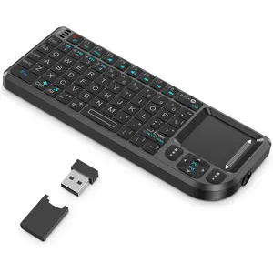 Mini Keyboard with Touchpad, Mini Bluetooth Keyboard, 2.4G Ultra-Thin Handheld Wireless Portable, Suitable for PC/Tablet/TV/Smartphone, Suitable for Travel, Office and Home Use,Rechargeable