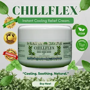 Chillflex 3% Menthol Pain Relief Gel 100g - Vegan Paraben-Free Cooling Ointment for Aches Joints Headaches & Muscle Relaxation Essential Oils Magnesium Spray Organic Therapeutic Treatment