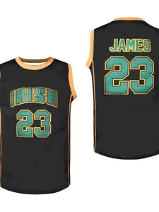 Classic Vintage Basketball Jersey #23 Sleeveless with and Gold Accents, Retro 90s Fan Gift, Casual Long Clothing for All Seasons