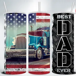 Trucker dad tumbler Drinkware Stainless