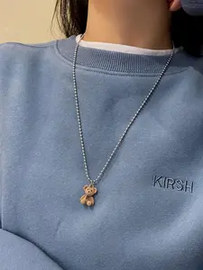 Plush Bear Necklace Unisex Casual Fashion Sweater Chain, Perfect Gift for Animal Lovers and Nature Enthusiasts, Ideal Christmas Present, Exquisite Chain Jewelry