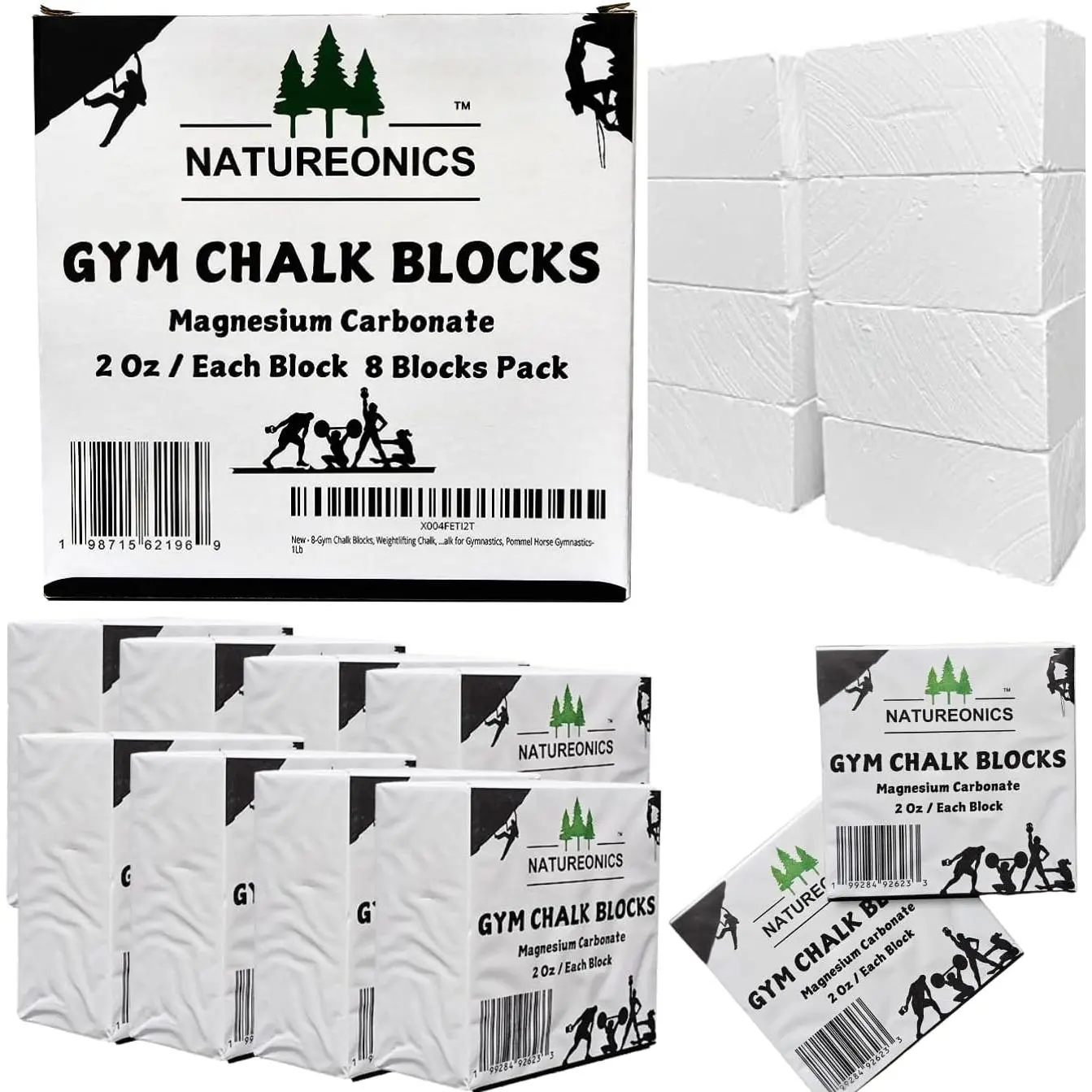 Chalk Blocks, Gym Chalk Blocks, Chalk Blocks for Weight Lifting, Chalk Blocks for Climbing, Hand Chalk, Chalk for Work Out, Chalk for Gymnastics, Pommel Horse Gymnastics-1Lb